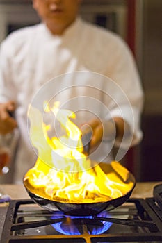 Chef cooking photo