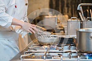 Chef cooking in the kitchen