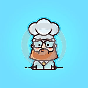 Chef cooking mascot