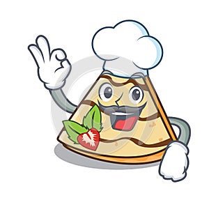 Chef crepe character cartoon style