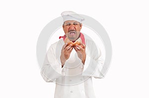 Chef crying with Onion