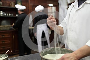 Chef demonstrates flour