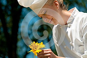 Chef Female Outdoors