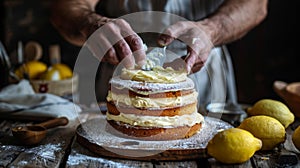 A Chef Finishing the Cake.AI generated image