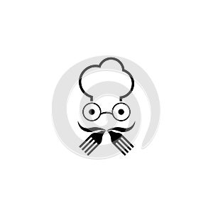 Chef fork logo template