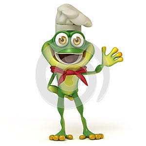 Chef frog say hello