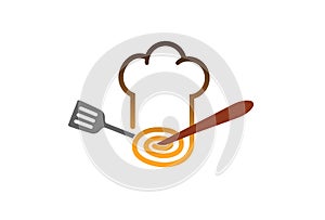 Chef Fusion Logo Design Illustration