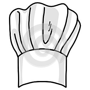 Chef Hat Cartoon Drawing Icon Vector Art