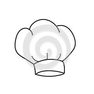 Chef hat icon, hand drawn vector illustration