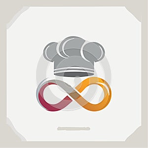 Chef Hat and Infinity Symbol Logo Concept