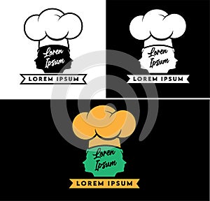 Chef hat logo design. vector