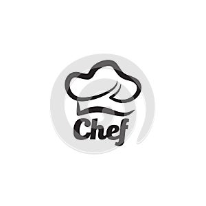 Chef hat logo design vector template