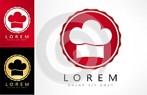 Chef hat logo vector