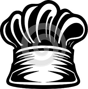 Chef hat - minimalist and simple silhouette - vector illustration