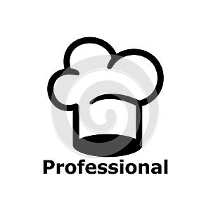 chef hat with text. toque blanche icon