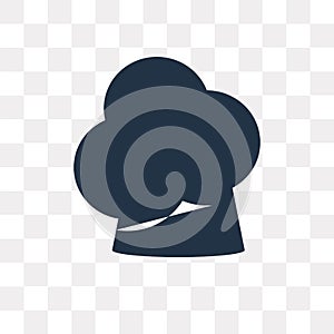 Chef Hat vector icon isolated on transparent background, Chef Ha