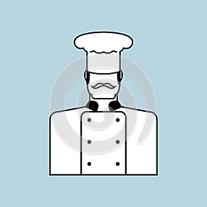 chef icon. cuisinier sign. chief-cooker symbol. Vector illustration