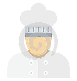 Chef Isolated Vector Icon editable