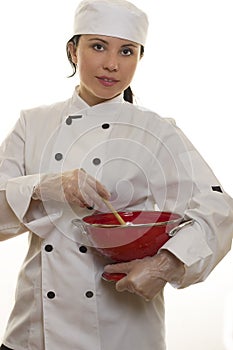 Chef with Kitchen Utensils