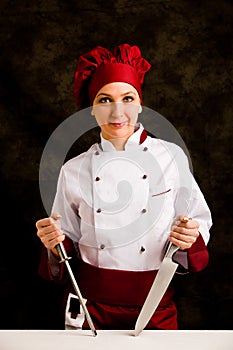 Chef with knife