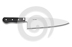 Chef knife isolated on white background.Vector illustration.