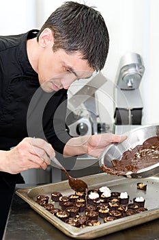 Chef makes sweets