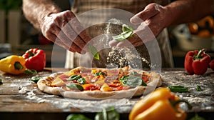 The chef making pizza.AI generated image