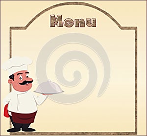 Chef menu illustration photo