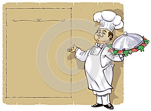 Chef with Menu page