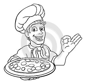 Chef Pizza Cook Man Cartoon Character