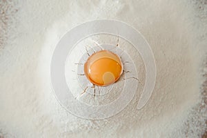 Chef preparing dough - cooking process, work with flour