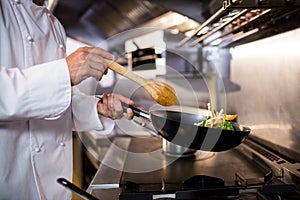 Chef preparing food in the kitchen
