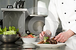 Chef preparing meal