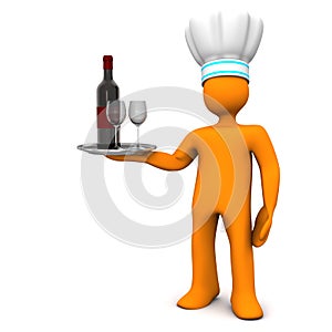 Chef With Red Wine
