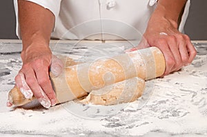 Chef Rolling Pie Dough