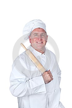 Chef with rolling pin