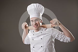 Chef with rolling pin