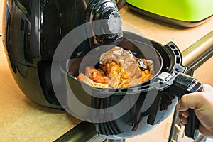 Chef`s Grill BBQ Chicken Legs in oven air fryer.healthy cooking without oil