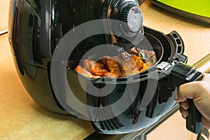 Chef`s Grill BBQ Chicken Legs in oven air fryer.healthy cooking without oil