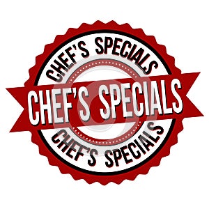 Chef`s specials label or sticker