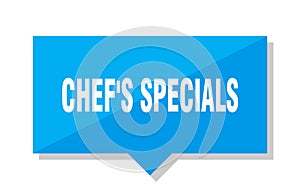 Chef`s specials price tag