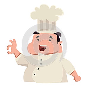 Chef says its perfecto illustration cartoon character photo