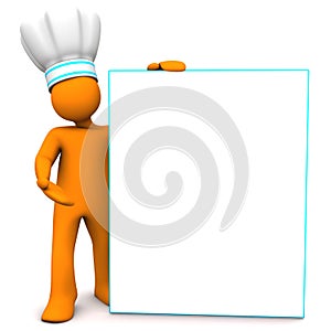 Chef With Sign Board