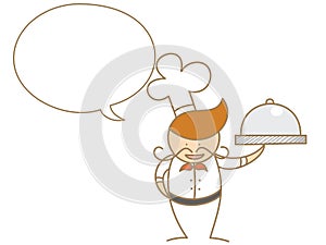 Chef talking in bubble