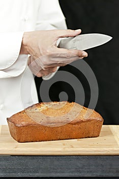 Chef Tests Knife Sharpness Over Banana Bread