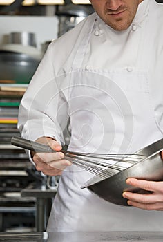 Chef whisking