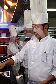 Chef working in the kitchen