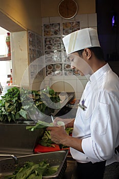 Chef working in the kitchen
