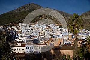 Chefchaouen, the blue city in the Morocco.