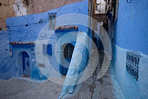 Chefchaouen, the blue city in the Morocco.